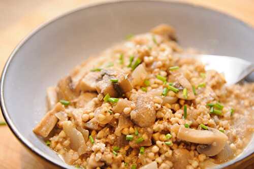 Risotto de sarrasin aux champignons