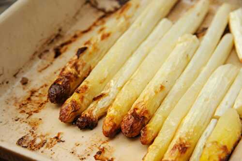 Asperges blanches au four