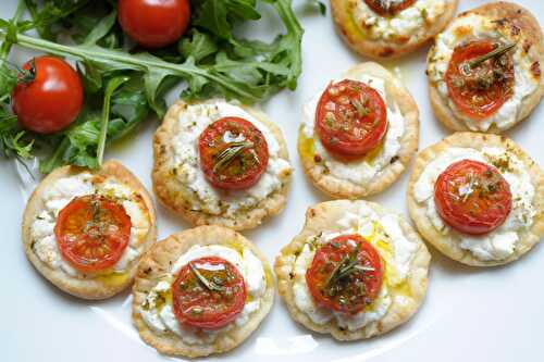 Mini tartelettes aux tomates cerises pour l'apéro