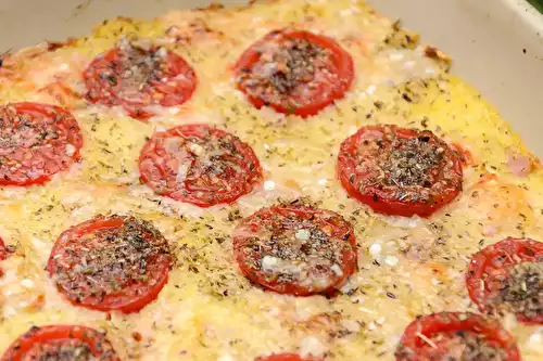 Gratin de polenta aux tomates