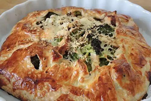 Tarte rustique poulet-brocoli