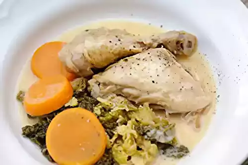 Cuisses de poulet au chou et aux navets boules d'or