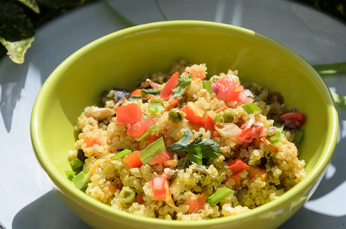 Quinoa aux légumes en risotto