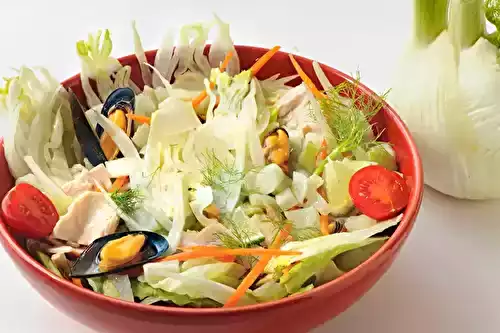 Salade composée au fenouil cru et cuit