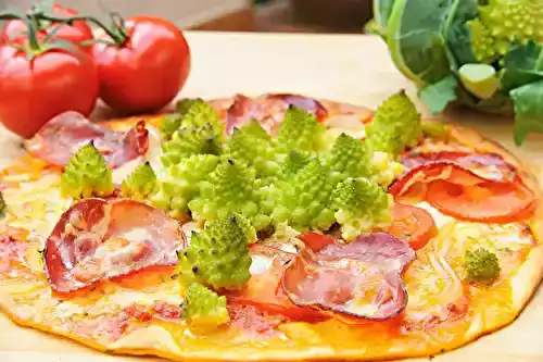 Pizza au chou romanesco