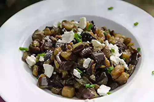 Aubergines poêlées à la féta