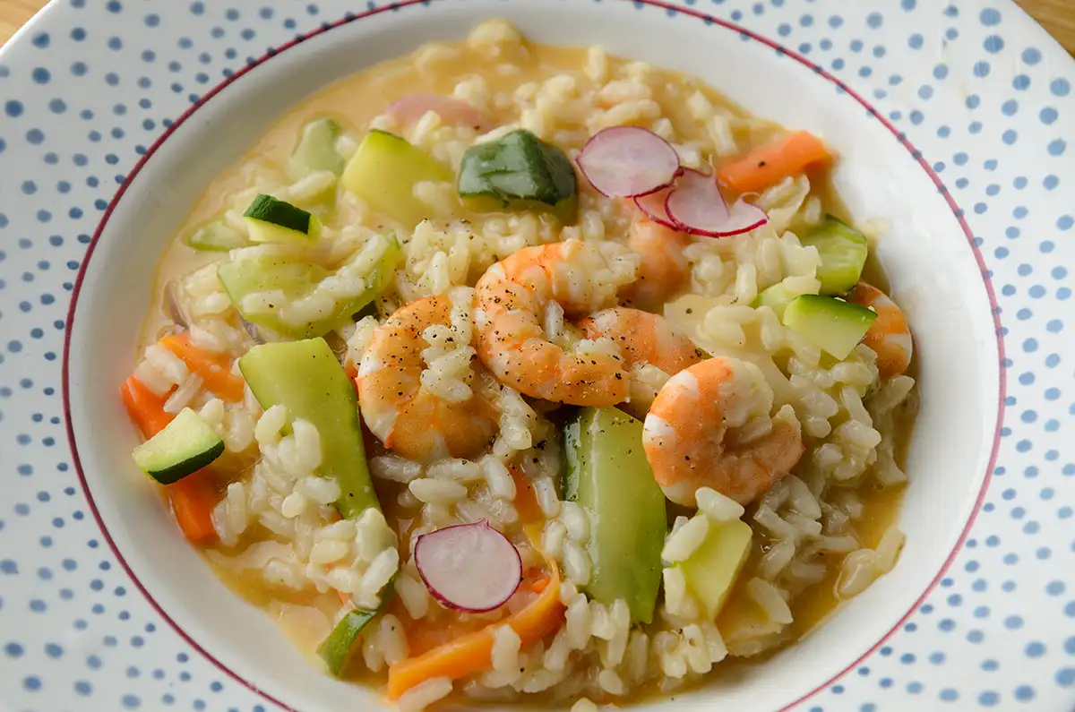 Risotto aux têtes de crevettes