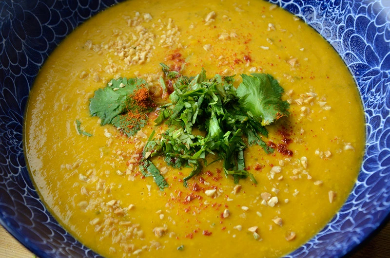 Soupe exotique de potimarron