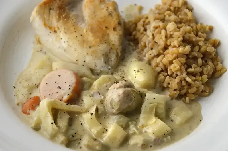 Châtaignes et légumes (presque réussi)