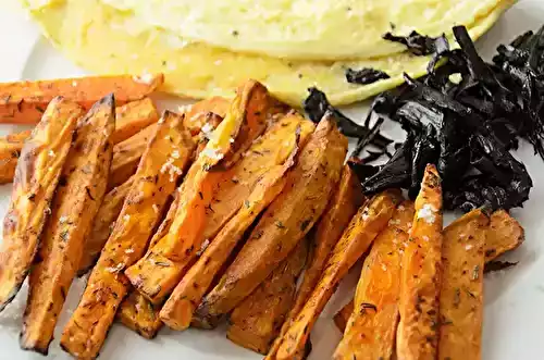 Frites de patate douce au four