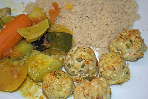 Boulettes de poulet à l'orientale et Légumes façon tajine