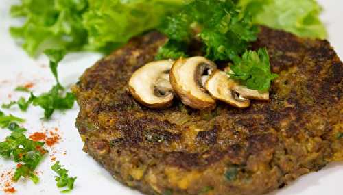 Burgers végétariens aux champignons, soja et noix