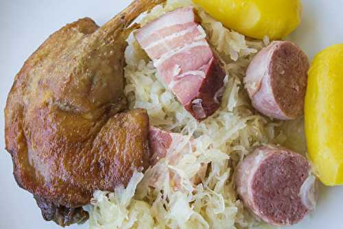 Choucroute et cuisses de confits de canard