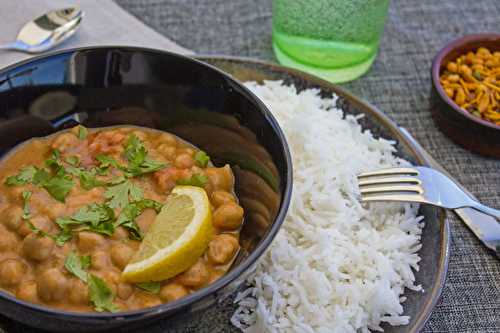 Curry de pois chiches au lait de coco