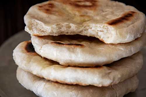 Pains pitas cuits à la poêle