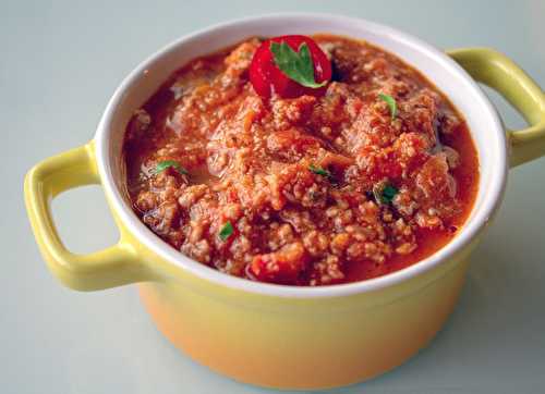 Petite bolognaise et polenta moelleuse