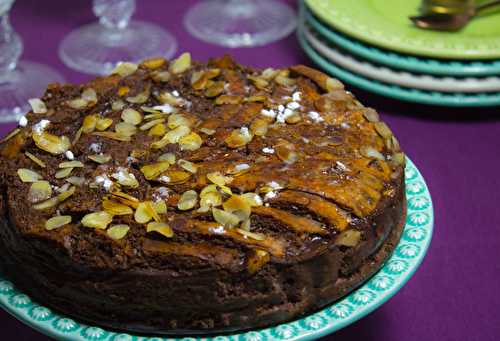 Pudding de brioche aux fruits secs et au chocolat