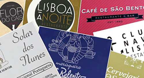 Restaurants de Lisbonne / Restaurantes de Lisboa 2017