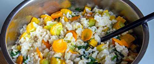 Riz complet aux légumes de saison