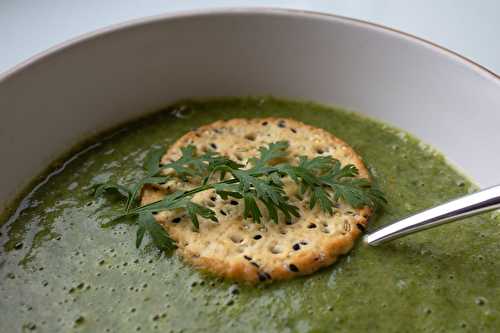 Soupe de 3 légumes aux fanes de carottes