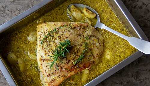 Palette de porc rôtie dans sa marinade aux épices douces