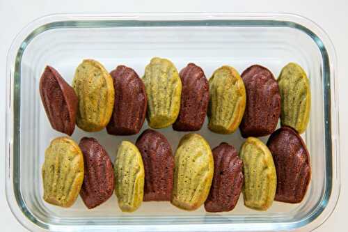 Mini-Madeleines au thé Matcha et au chocolat