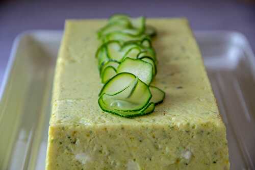 Terrine mousseuse de poisson et de courgettes