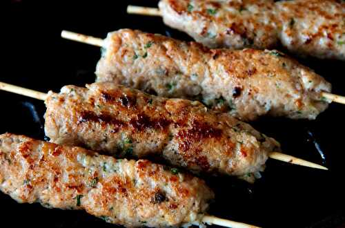 Brochettes de keftas de poulet