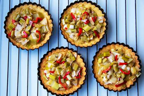 Tartelettes sablées aux poireaux