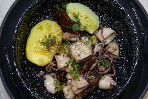 Calamars sautés aux tomates séchées