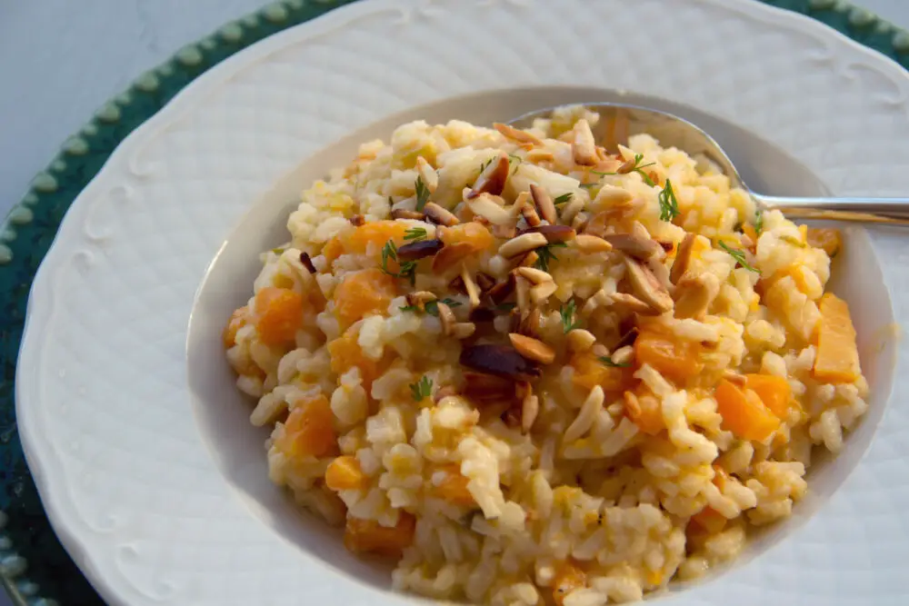 Risotto crémeux de Butternut et poireaux