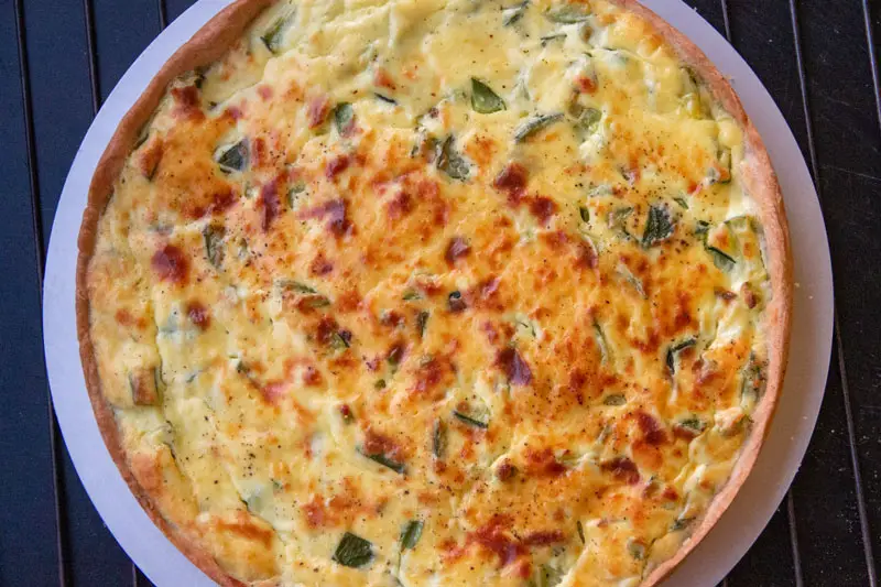 Quiche légère avec Ricotta et cubes de courgettes