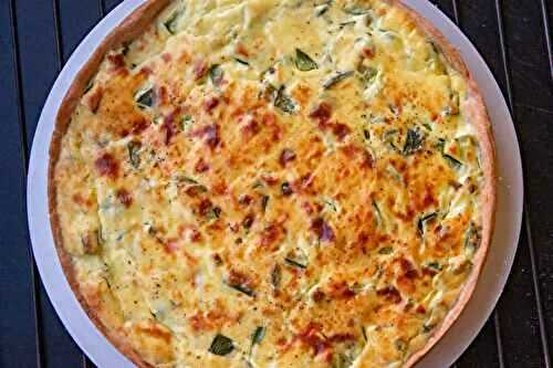 Quiche légère avec Ricotta et cubes de courgettes