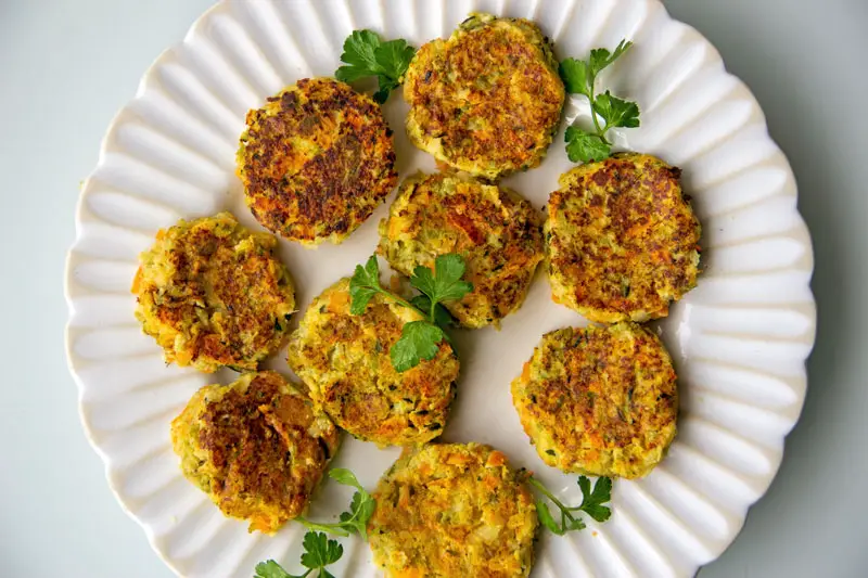 Galettes de légumes à la polenta