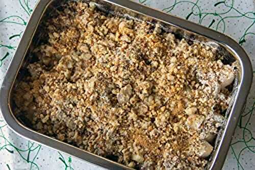 Crumble aux poires et au pralin