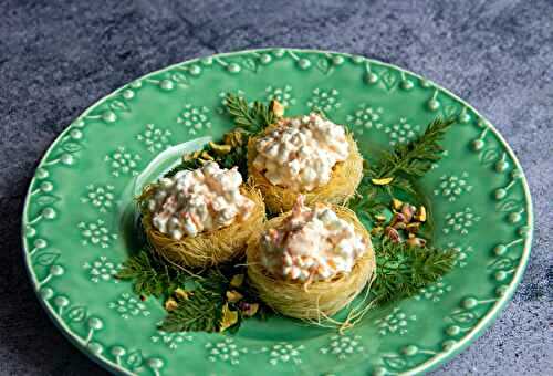 Faire des nids salés en pâte kadaïf