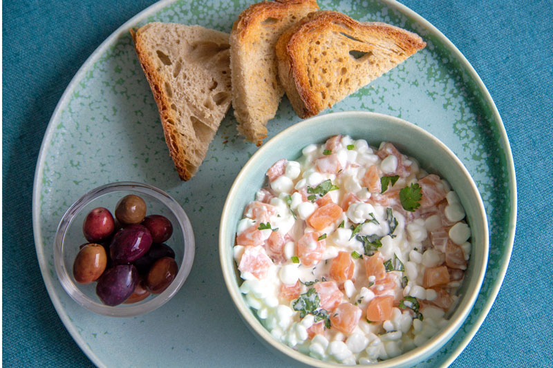 Fromage frais Cottage au saumon fumé