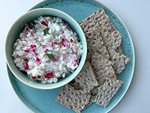 Fromage frais Cottage aux radis roses
