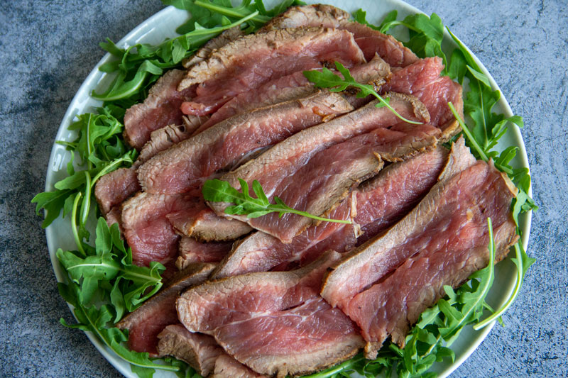 Rôti de bavette d'aloyau froid