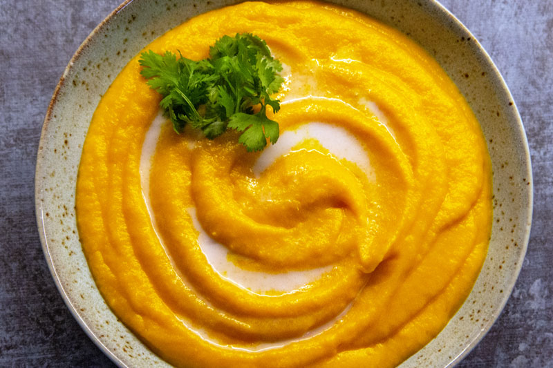 Purée de carottes au lait de coco