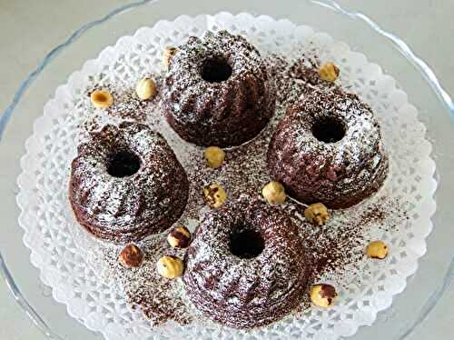 Mini bundt cakes cacao - noisettes