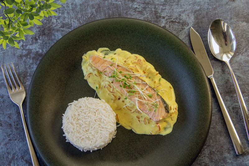 Pavés de saumon en sauce au verjus