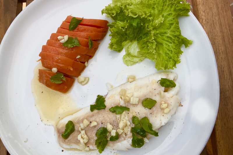 Filets de rascasse au beurre à l’ail