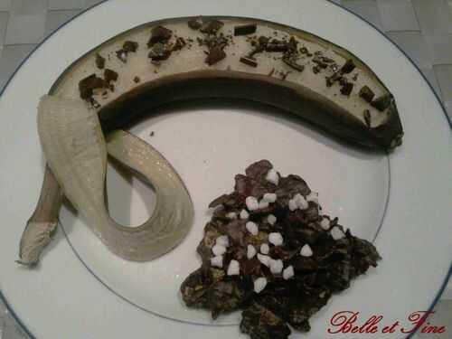 Banane au four et miettes de chocolat - Cuisine Belle et Fine