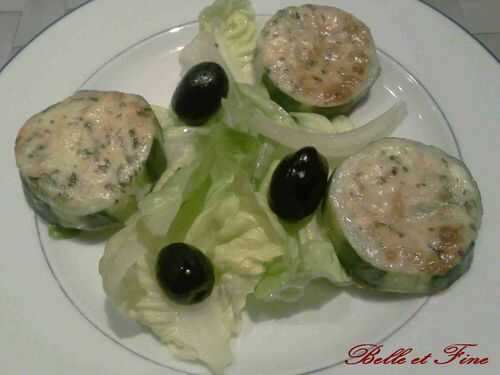 Bouchées de courgettes au chèvre gratiné