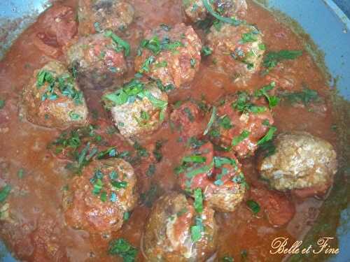 Boulettes de bœuf au chorizo et à la tomate