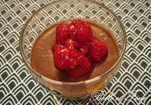 Crème chocolatée onctueuse aux framboises