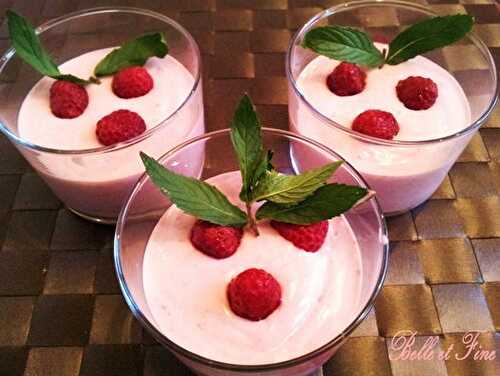 Crème onctueuse express aux framboises