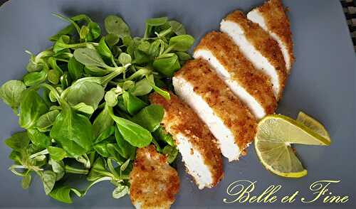 Escalopes de poulet en croûte d’ail