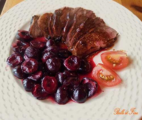 Magrets de canard aux cerises